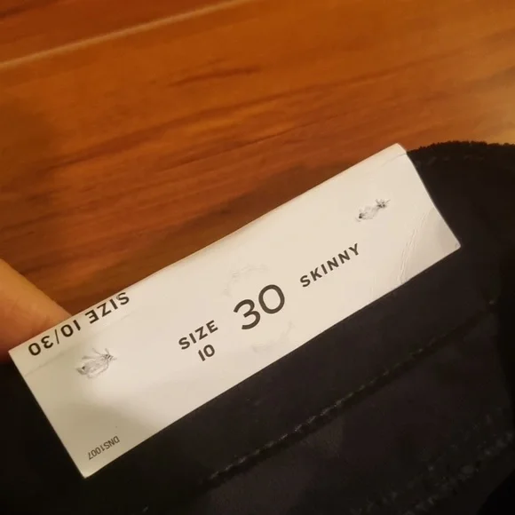 LOFT High Rise Skinny Velvet Pant Black Size 10/30R - Picture 13 of 15